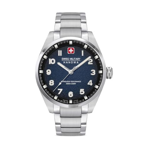 Image of Swiss Military Hanowa Men Analog Quartz Watch with Stainless Steel Strap SMWGG0001504