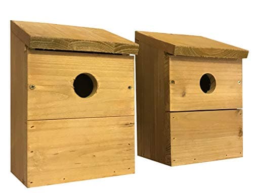 Image of Selections Wooden Multi-Hole Wild Bird Classic Nest Box Birdhouse (Pack of 2)