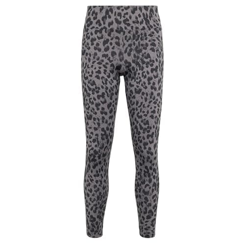 Image of adidas Girl's Animal Print Sport Leggings Tights, grey four/grey six/black/grey six, 9-10 Years