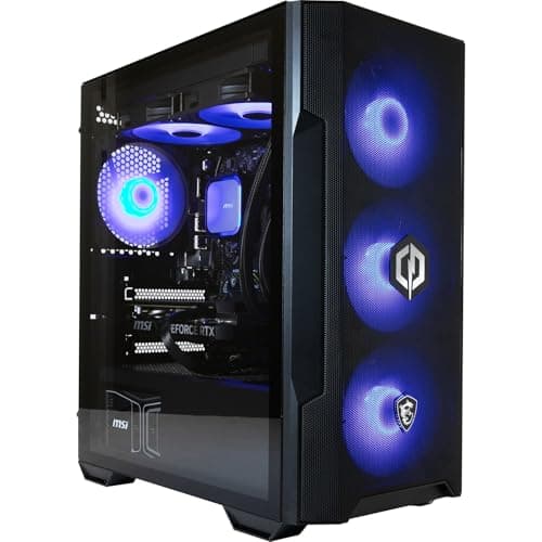 Image of CyberPowerPC x MSI PBM Gaming PC - AMD Ryzen 5 7500F, Nvidia RTX 5060 Ti, 16GB RAM, 1TB NVMe SSD, 850W PSU, Wi-Fi, Windows 11, Forge M100R