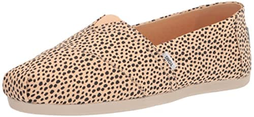 Image of TOMS Women's Alpargata Print Loafer Flat, Honey Beige Mini Cheetah, 4 UK