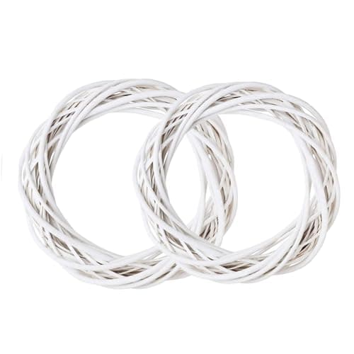 Image of Gyrategirl 40cm Large Grapevine Wreath Rattan Wreath Decorative Plain Grape Vine Wreath DIY Garland for Wreath Making Supplies Wall Hanging Door Wreath for Front Door Spring Summer Wall Decor, 2PCS
