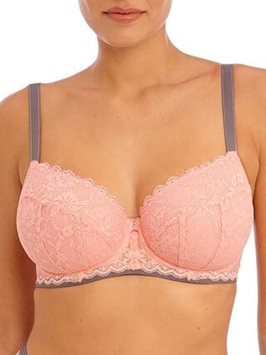Image of Freya Offbeat Underwired Padded Half Cup Bra Rosehip Pink 36G