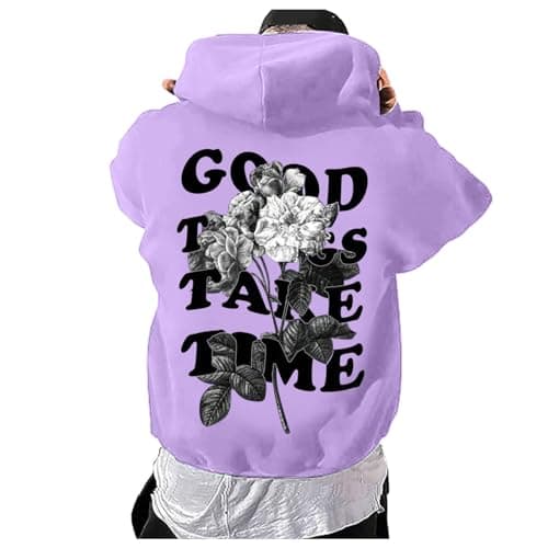 Image of Generisch Hoodie Men's Sweatshirt Print Hoodie Long Sleeve Hoodie Top Sweatshirt Men's O, purple, S