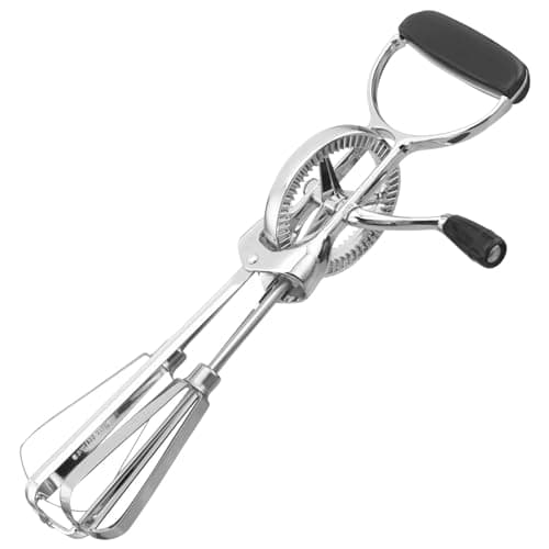 Image of Judge Kitchen Essentials Multifunctional Egg Beater, Stainless Steel Hand Mixer with Double Head and Crank Handle, Manual Hand Whisk for Baking & Cooking