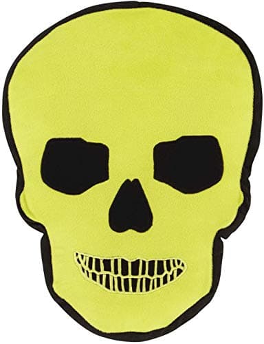 Image of Catherine Lansfield Kids Skull Shaped Cushion Green