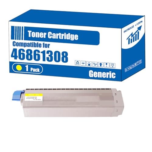 Image of Compatible for Okidata OKI 46861308 46861307 46861306 46861305 Toner Cartridge C834dnw C834nw C844dnw Printers, High Yield 20000 Pages, Accurate Imaging Rich Colors (1 Pack Yellow)