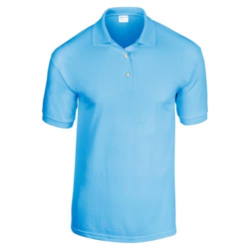Image of Gildan Adult DryBlend Jersey Short Sleeve Polo Shirt (M) (Light Blue)