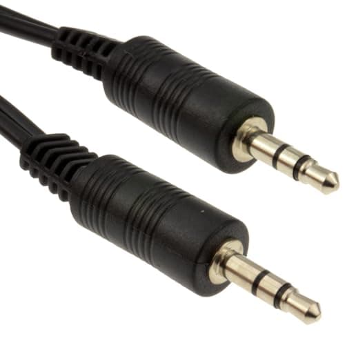 Image of kenable 3.5mm Stereo Jack to Jack Audio Cable Male to Male AUX Lead for PC Speakers Headphones MP3 Players Black 2m