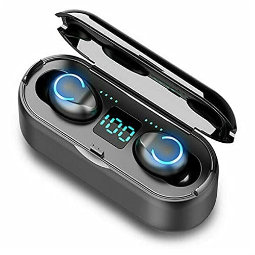 Image of Tec-Digi Wireless Earbuds, With Power Bank Charging Case Bluetooth 5.0 Headphones TWS True Wireless Earphones for iPhone/Android, Touch Control, IPX7 Waterproof