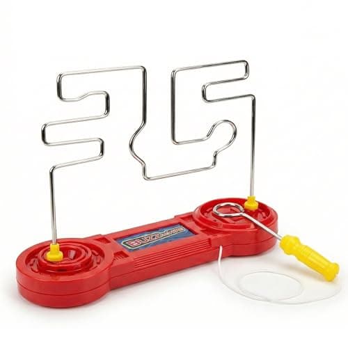Image of The Magic Toy Shop Electronic Beat The Buzz Wire Game - Steady Hand Skill Challenge & Nerve Test - Retro Arcade Party & Family Fun Stocking Filler, Dexterity Toy for Kids & Adults