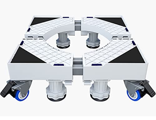 Image of CarolynDesign Multifunction Movable Adjustable Wash Machine Stand Base with 4x2 Locking Casters and 8 Strong Feet Also for Dryer and Refrigerator