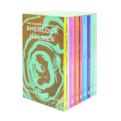 Image of The Complete Work of Sherlock Holmes 9 Books Set Collection: (A Study In Scarlet, The Sign Of Four, The Adventures of Sherlock Holmes, The Memoirs of Sherlock Holmes)