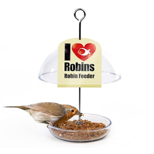 Image of Jacobi Jayne® I Love Robins® Pearl Feeder™ - Attracts Small Garden Birds. HangIng Bird seed Feeder Perfect For Seed Mixes And Mealworms. (Small)