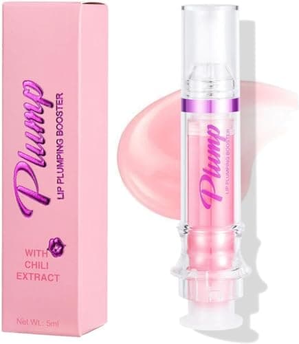 Image of Lip Plumping Booster Gloss, Plump And Pout Lip Plumping Booster, Plump LipPlumpingBooster,Lip Plumper BoosterGloss,Hydrating and NourishingPlumping LipOil With Chili Extract (01#)