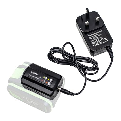 Image of JANRI Replacement charger compatible with Worx 20V WA3551 WA3553 WA3014 WA3641 4PIN Lithium Battery compatible with WA3760 WA3772 WA3880 WA3883 UK plug