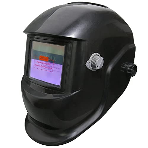Image of Zorax Auto Darking Welding Helmet (Black), Large View, Solar & Battery Powered, Grinding Function, DIN9-13 Shade, Safety Gear