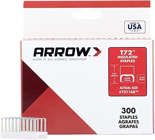 Image of Arrow A721168 Insulated Staples, T72, 5 mm x 12 mm (Pack of 300)