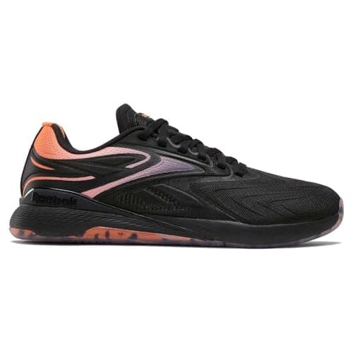 Image of Reebok Women's Nano X5 Edge Trainers, Black/Arena Orange/Future Peach, 38.5 EU