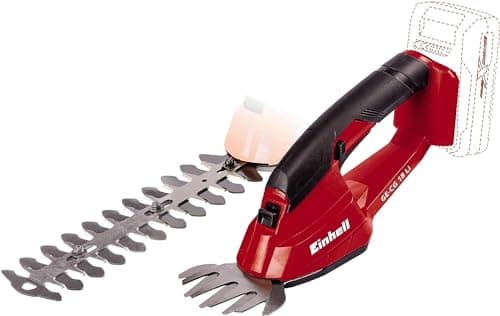 Image of Einhell Cordless Grass and Shrub Shears 18V Power X-Change, Supplied With 2 Blades: 200mm Bush Shear and 100mm Grass Shears, Without Battery GC-CG 18 Li Solo