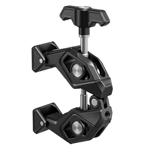 Image of SMALLRIG Crab-Shaped Super Clamp with Swivel Tip & 1/4"-20 Expansion Holes, Max Clamping 50mm (2") for Camera Mounts, Tripod Accessories, Round Tube/Flat Surface - 5319