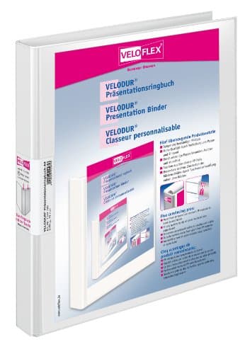 Image of Velodur 2 Rings A4 Ring Binder 16 MM White