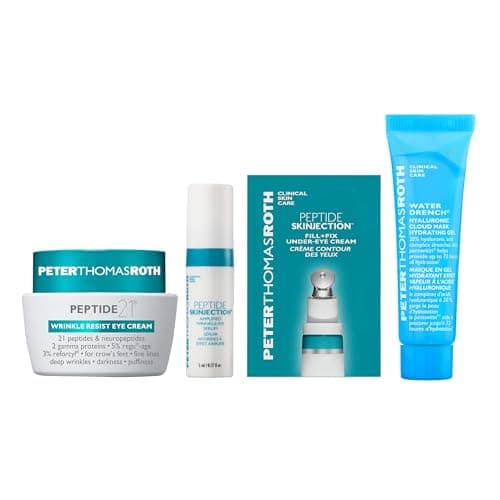Image of Peter Thomas Roth Peptide Party Set - Anti-Ageing Skincare Kit with Peptides, Hyaluronic Acid & Caffeine - Firming & Hydrating Care for Eyes & Face - Deluxe Travel Size Gift Set