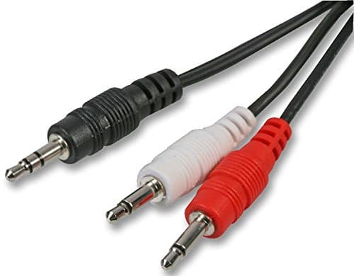 Image of Pro Signal 3.5mm Stereo Jack Plug to 2x Mono Jack Plugs Lead 3m, Black - PSG03431