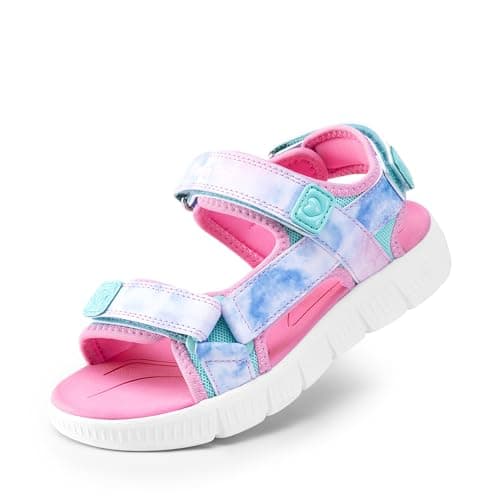 Image of DREAM PAIRS Boys Girls Sandals Kids Athletic Summer Water Open Toe Shoes for Little/Big Kid,Size 11 Little Kid,Rainbow/Pink,KKUMST2503