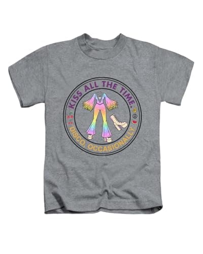 Image of Kiss All The Time Dance Occasionally, Meme Harry pop Trending Styles Together Tee T-Shirt Funny Unisex T Shirt Top Heather Grey