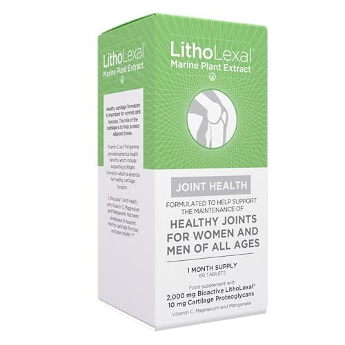 Image of LithoLexal Joint Health 60 Tablets (1 Month Supply) Food Supplement with Plant-Based Calcium, Magnesium, Vitamins d and c and Manganese
