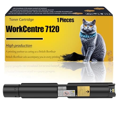 Image of WorkCentre 7120 Compatible for Xerox Toner Cartridge 006R01457 006R01460 006R01459 006R01458 WorkCentre 7120 WorkCentre 7125 WorkCentre 7220 WorkCentre 7225 Printers (Black)