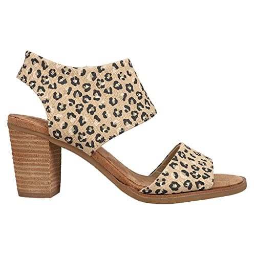 Image of TOMS Women's Majorca Cutout Heeled Sandal, Cheetah Natural, 6 UK