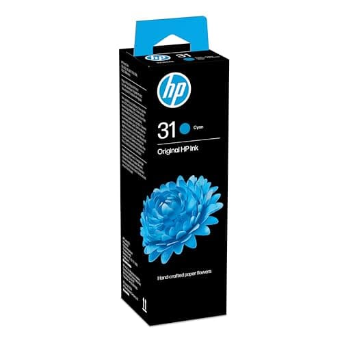 Image of HP Original 31-70ml Ink Bottle, Cyan, Single Pack, 8000 Print Pages or Up To 3 Years of yield Smart Tank Printers