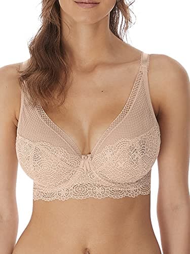 Image of Freya Women's Expression Deep Plunge High Apex Underwire Bra, Natural Beige, 32D