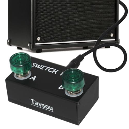 Image of Tavsou Dual Footswitch Pedal For Guitar Effect Pedal With TRS Cable (Latch Dual Switch)