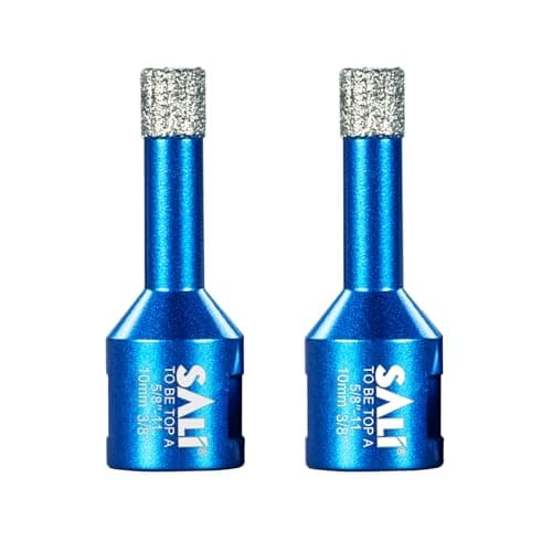 Image of SALI Diamond Core Drill Bits 2pcs (10mm) Tile Hole Saws Vacuum Brazed Hole Saw with M14 Thread for Glass Ceramic Porcelain Tiles Marble Brick Granite Quartz Fit Angle Grinders Drills