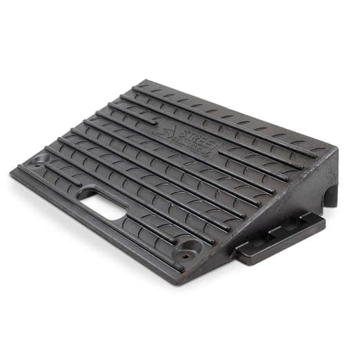 Image of Street Solutions UK Rubber Kerb Ramp 4 inch Rise - Pack of 1 Non-Slip Kerb Ramps for Cars, Mobility Scooters and Wheelchairs