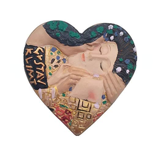 Image of 3D Kiss Famous Painting of Gustav Klimt Vienna Austria Fridge Magnet Souvenir Gift Collection Home & Kitchen Decoration Magnetic Sticker Austria Vienna Refrigerator Magnet