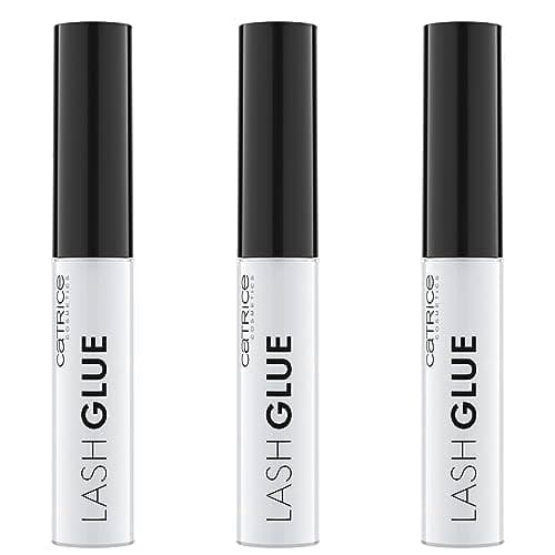 Image of Catrice Lash Glue – Transparent, Long-Lasting Adhesive for False Eyelashes, Strong Hold, Quick Drying, Gentle Formula, No. 010, Set of 3 (3 x 4.7 ml).