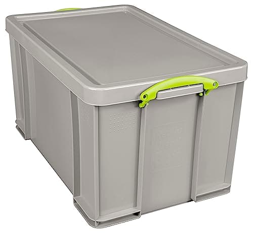 Image of Really Useful Box Plastic Storage 84 Litre Recycled Dove Grey