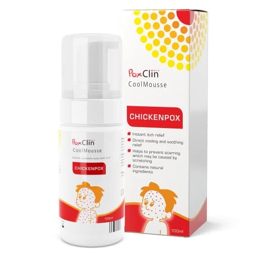 Image of PoxClin CoolMousse Chickenpox Treatment for Children, Relieve Symptoms and Itch of Chickenpox, Natural Ingredients, 100 ml