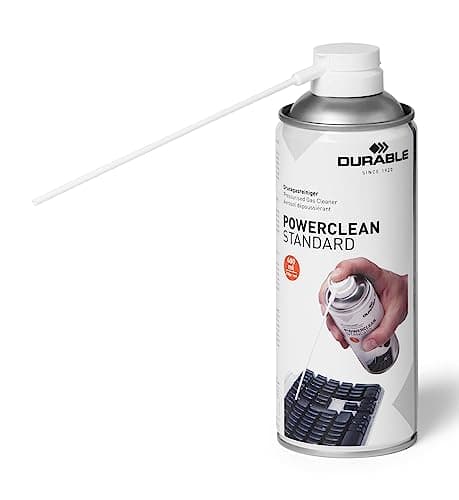 Image of Durable POWERCLEAN Strong HFC-Free Compressed Air Duster, Electronics Safe PC and Keyboard Canned Air Cleaner, Condensed Spray Can, 400ml