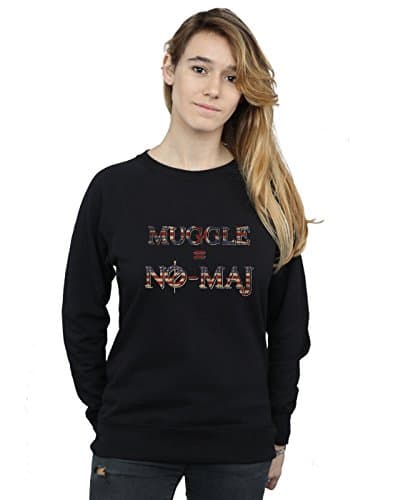 Image of Absolute Cult Fantastic Beasts Women's No Muggle No Maj Sweatshirt Black Small