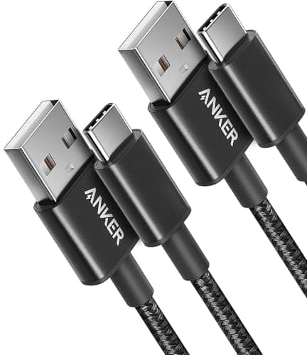 Image of Anker USB C Charger Cable, 2-Pack 3 ft (0.9 m) USB to USB C Cable, USB A to USB C Braided Phone Charger Cable for iPhone 17/16/15, iPad Pro, Samsung Galaxy, MacBook Pro,and More