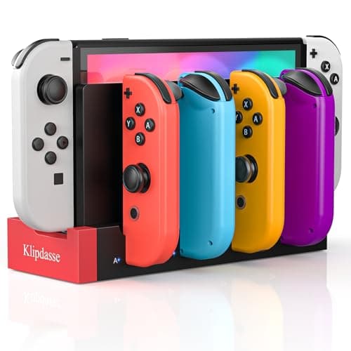 Image of Charger Station for Joy Con Nintendo Switch & OLED - Charges up to 4 Controllers, Compatible with Switch and OLED Models