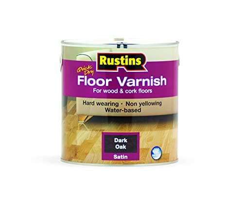 Image of Rustins Floor Varnish Dark Oak 2.5L Satin- Fast-Drying Floor Protection for Interior Wood – Easy Application with Tough, Long-Lasting Finish