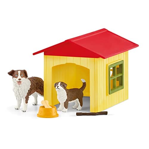 Image of SCHLEICH 42573 Friendly Dog House Farm World Toy Playset for children aged 3-8 Years