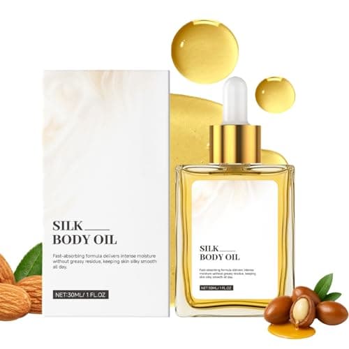 Image of Silk Body Oil,Body Firming Oil,Anti Aging Moisturiser for Crepey & Dry Skin,Perfume Oils for Face,Smooth and Hydrated Skin,Non-Greasy Massage Oils & Glow Remedy,Refreshing