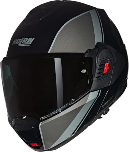Image of Nolan N120-1 Verniciatura Speciale N-Com Helmet, black/grey/silver, 2XL (64)